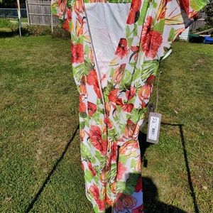 Eva Mendez rose wrap dress